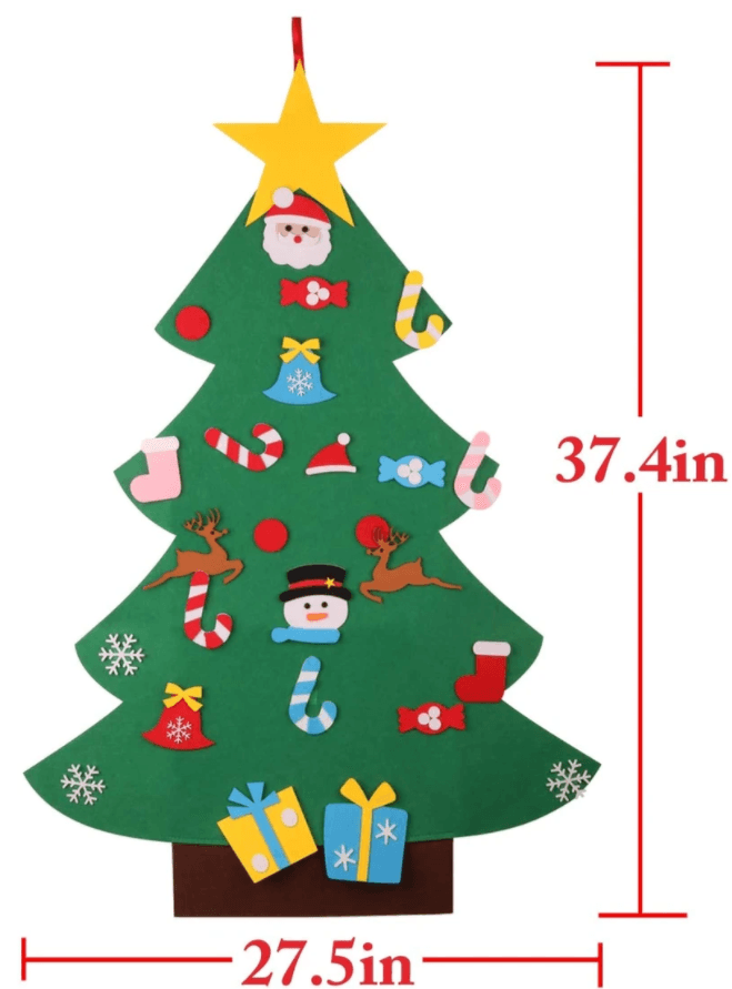 DIY Felt Christmas Tree view 2