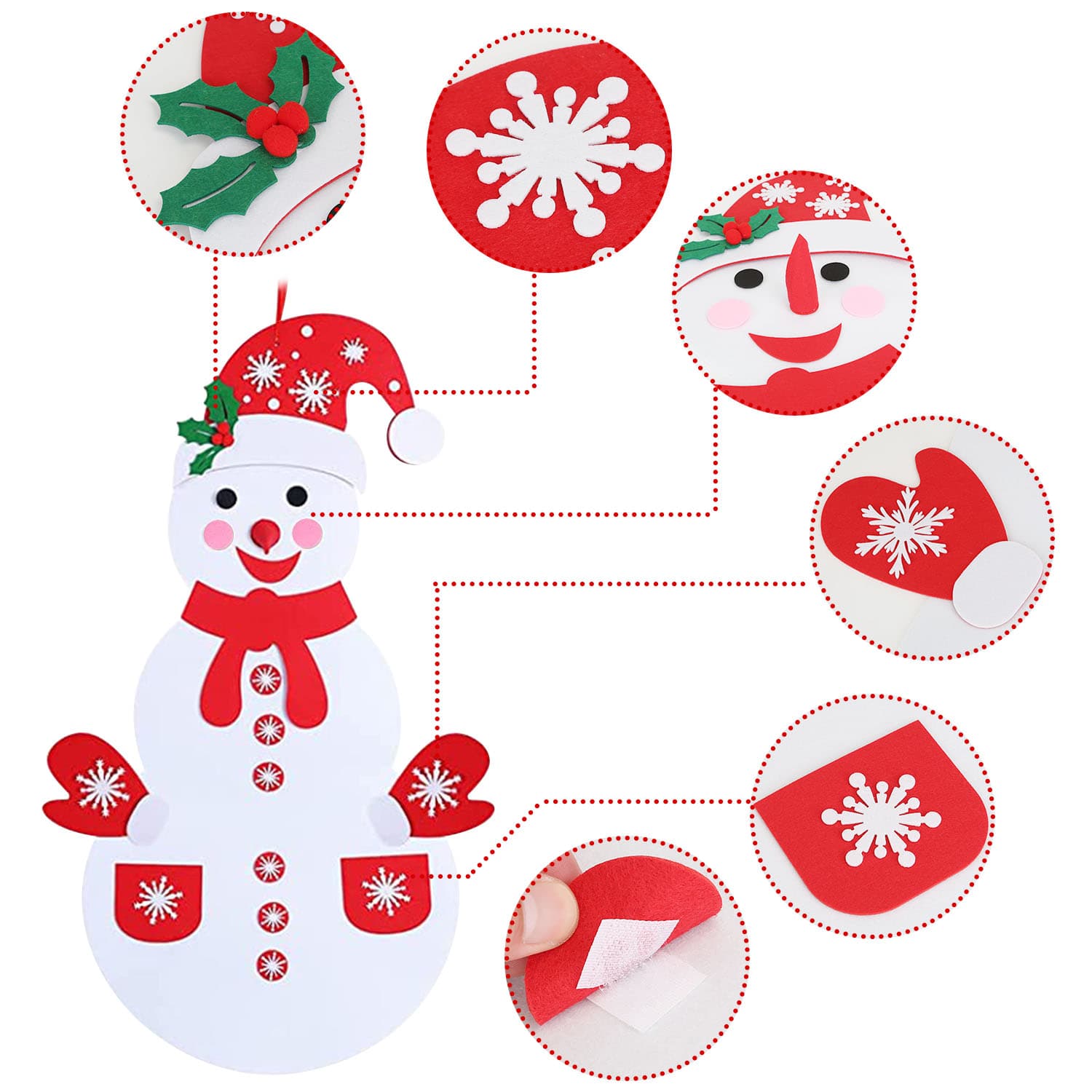 DIY Felt Snowman view 8