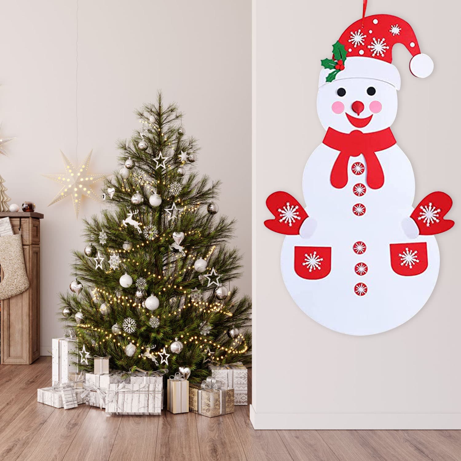 DIY Felt Snowman view 3