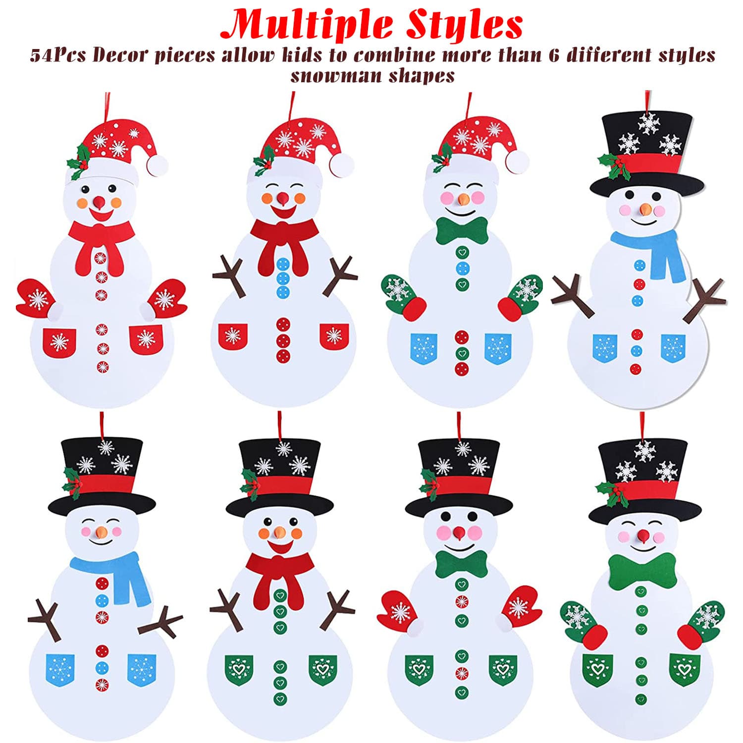 DIY Felt Snowman view 9