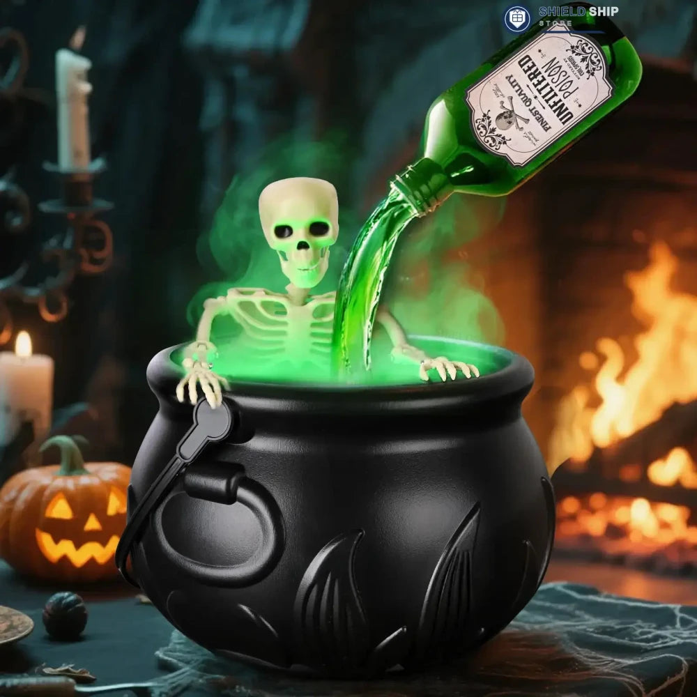 Witch Cauldron with LED Light & Fog Mist Maker