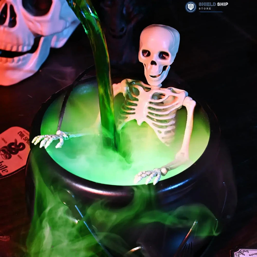 Witch Cauldron with LED Light & Fog Mist Maker